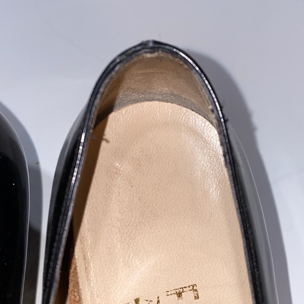 6.5 Ferragamo Patent Leather Black Pumps Women’s shoes 1 7/8 heel VTG Box - Picture 9 of 15